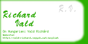 richard vald business card